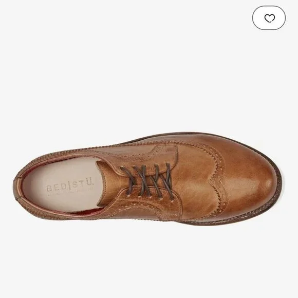 Bed Stu Womens Lita Oxfords Wingtip Leather Loafers Brown Shoes 90s Y2K Size 8